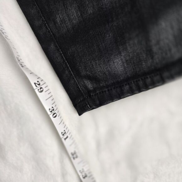 AG Adriano Goldschmied Black Coated Skinny Distressed Jeans Women’s Size 27 - Picture 7 of 8